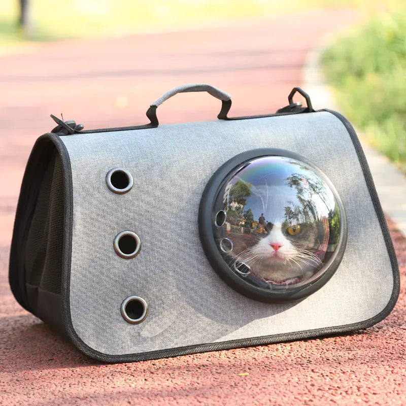 Foldable Cat Backpack - Breathable Design with Porthole