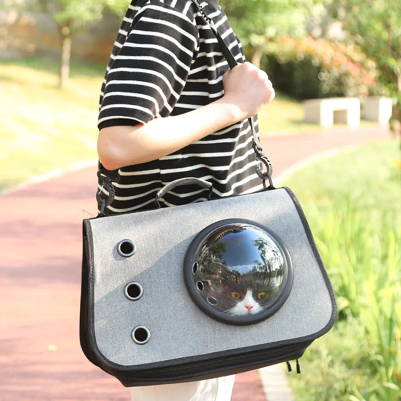 Foldable Cat Backpack - Breathable Design with Porthole