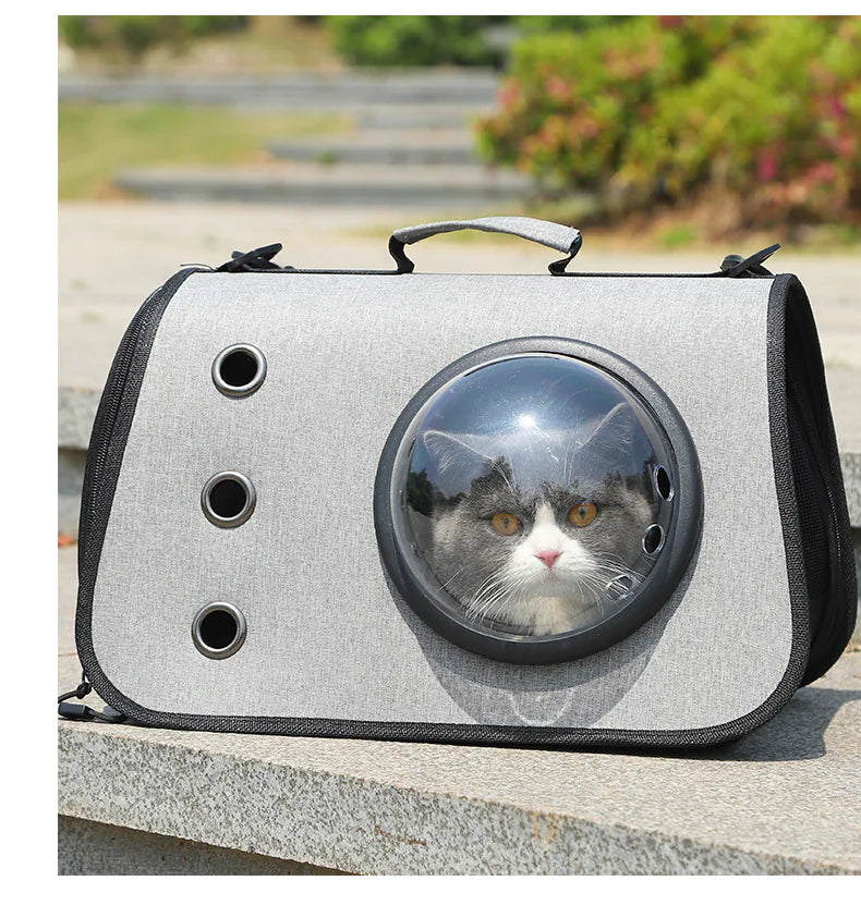 Foldable Cat Backpack - Breathable Design with Porthole