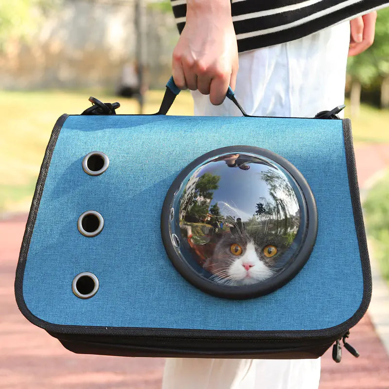 Foldable Cat Backpack - Breathable Design with Porthole